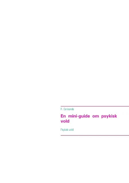 En mini-guide om psykisk vold af R. Corisande
