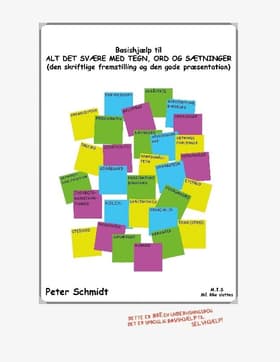 Basishjælp til ALT DET SVÆRE MED TEGN, ORD OG SÆTNINGER af Peter Schmidt