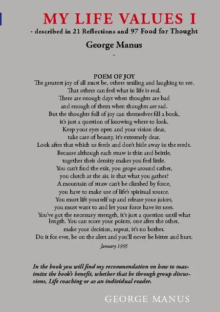 My Life Values I af George Manus