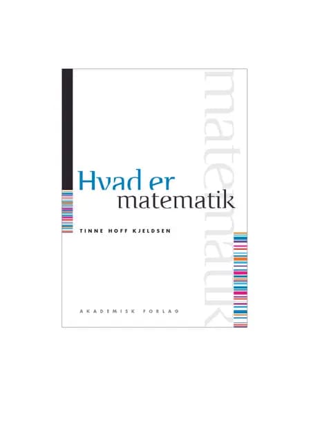 Hvad er matematik af Tinne Hoff Kjeldsen