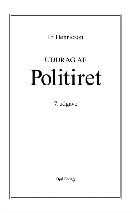 Uddrag af politiret af Ib Henricson