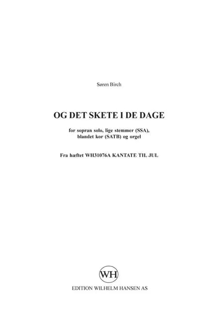 Og det skete i de dage af Søren Birch