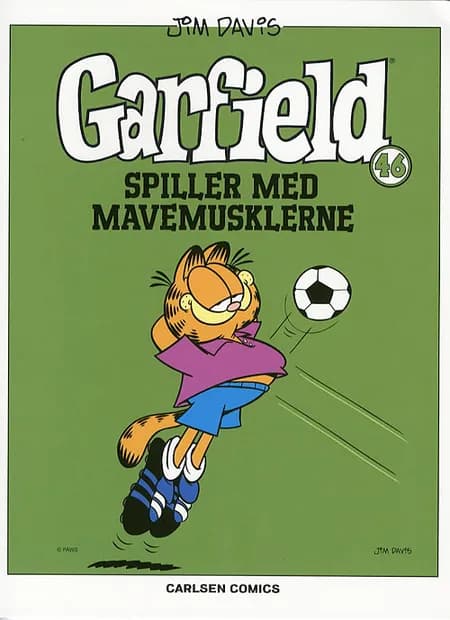 Garfield spiller med mavemusklerne af Jim Davis