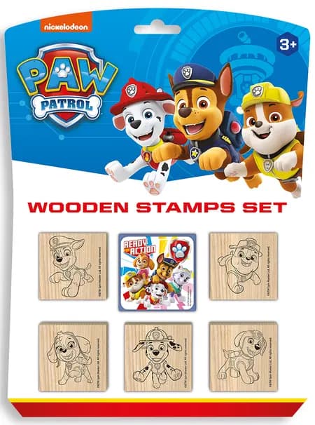 Træstempler med Paw Patrol 