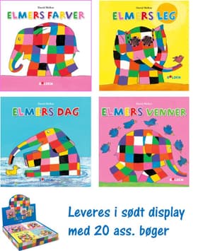 Elmer papbøger 1-4 af David McKee