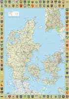 Danmarkskort med byvåben