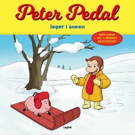 Peter Pedal leger i sneen 
