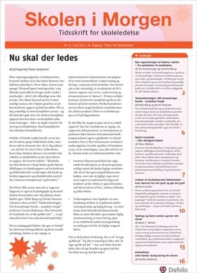 Skolen i Morgen. Nr. 8. Maj 2013. 16. årgang. Tema: Ny skoleledelse af Claus Madsen