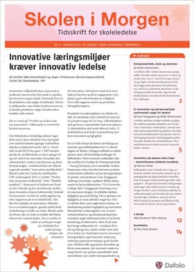 Skolen i Morgen. Nr. 2. Oktober 2012. 16. årgang. Tema: Innovation i folkeskolen af Anders Rasmussen