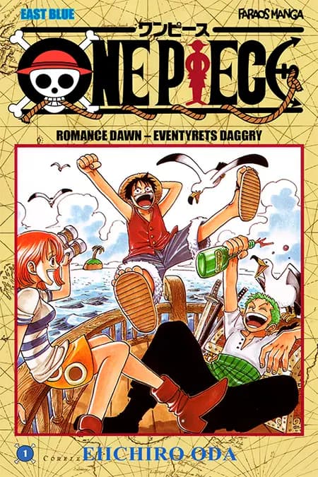 One Piece 1 (sampakke: kolli a 4 stk.) af Eiichiro Oda