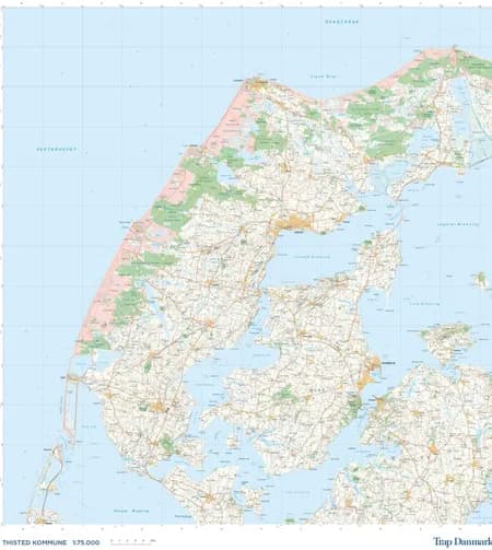 Trap Danmark. kort over Thisted Kommune af Trap Danmark