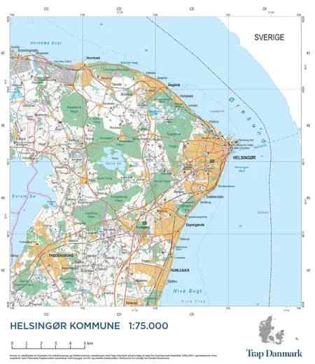 Trap Danmark: Kort over Helsingør Kommune af Trap Danmark