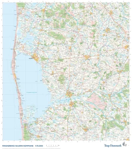 Trap Danmark: Kort over Ringkøbing-Skjern Kommune af Trap Danmark