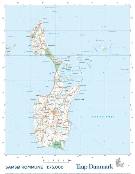 Trap Danmark: Kort over Samsø af Trap Danmark