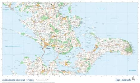 Trap Danmark: Falset kort over Vordingborg Kommune af Trap Danmark