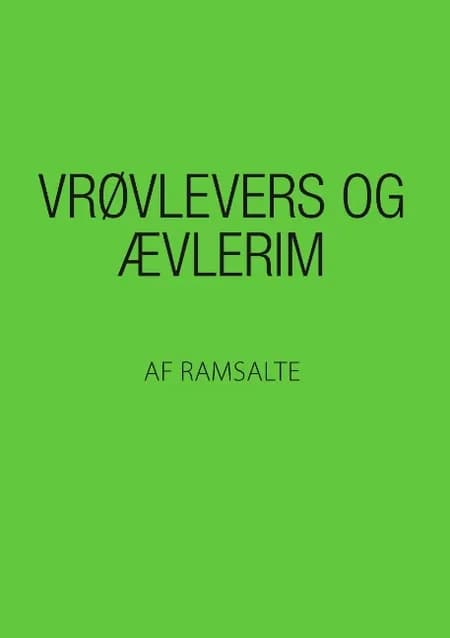 Vrøvlevers og ævlerim af Ramsalte