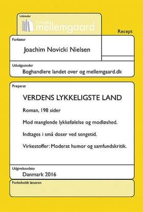 Verdens lykkeligste land af Joachim Novicki Nielsen