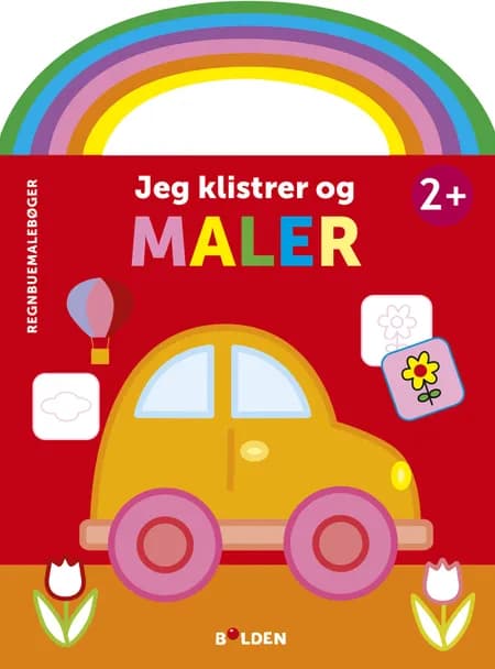 Regnbuemalebog - Jeg klistrer og maler (bil) 