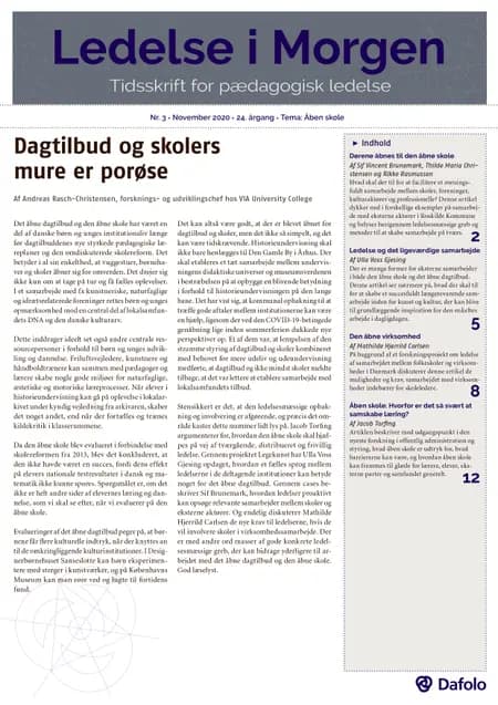 Ledelse i Morgen. Nr. 3. November 2020 (E-tidsskrift, pdf) af Andreas Rasch-Christensen