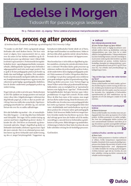 Ledelse i Morgen. Nr. 5. Februar 2020 (E-tidsskrift, pdf) af Andreas Rasch-Christensen