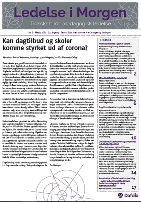Ledelse i Morgen, Nr. 6. Marts 2021 af Andreas Rasch-Christensen