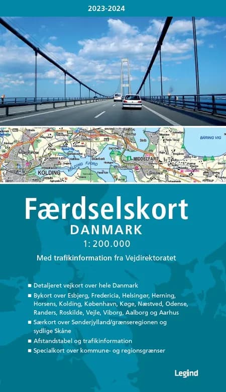 Færdselskort Danmark 2023-2024 