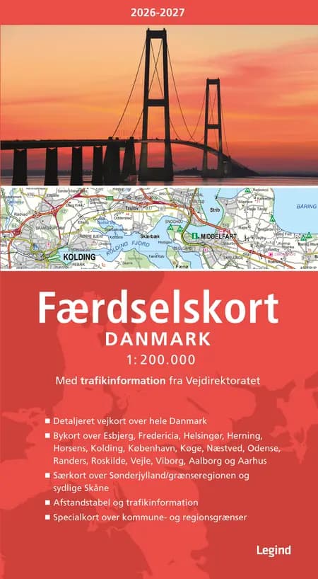 Færdselskort Danmark 2026-2027 