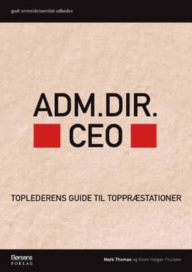 Adm. Dir., CEO af Niels Holger Poulsen