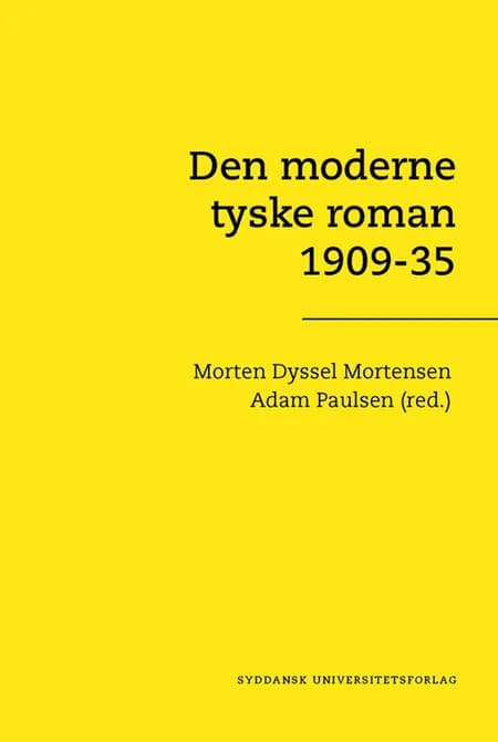 Den moderne tyske roman 1909-35 