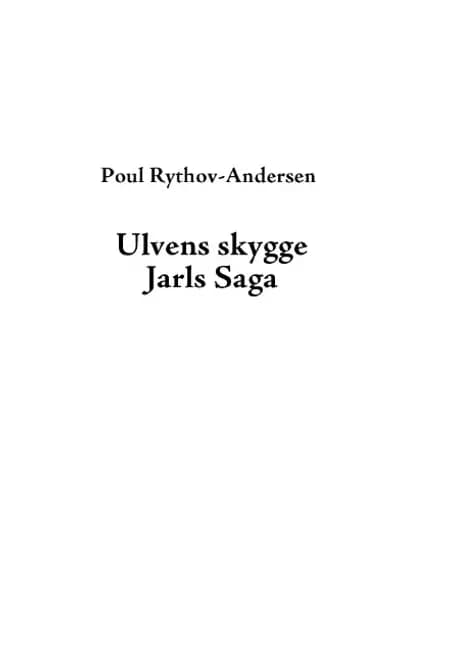 Ulvens skygge af Poul Rythov-Andersen
