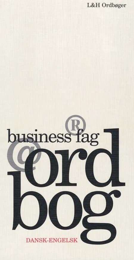 Business fagordbog, dansk-engelsk 