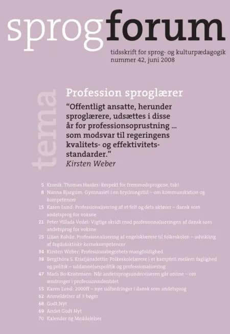 Profession sproglærer af Karen Lund