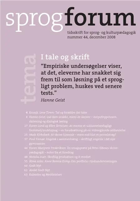 I tale og skrift af Nanna Bjargum