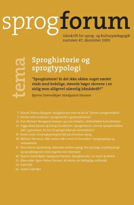 Sproghistorie og sprogtypologi af Hanne Leth Andersen