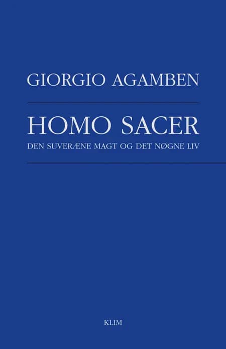 Homo sacer af Giorgio Agamben