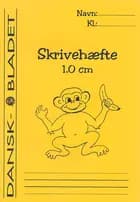 Skrivehæfte med linieafstand 1,0 cm.