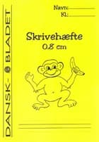Skrivehæfte med linieafstand 0,8 cm