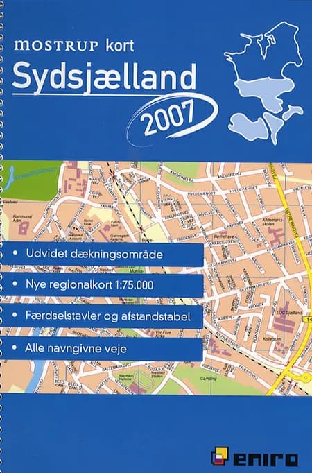 Mostrup kort Sydsjælland 