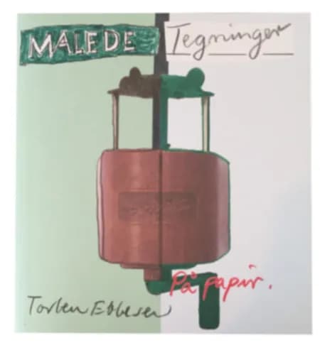 Malede tegninger på papir af Torben Ebbesen
