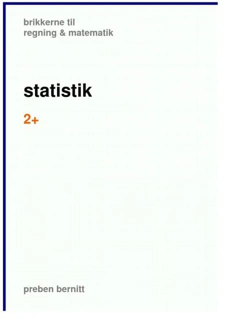 statistik 2+, brikkerne til regning & matematik af Preben Bernitt