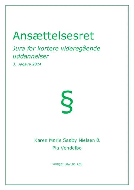 Ansættelsesret af Pia Vendelbo