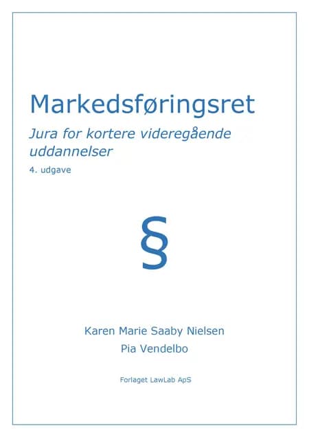 Markedsføringsret af Pia Vendelbo