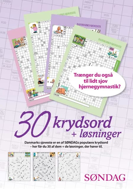 Danmarks sjoveste - 30 krydsord + løsninger af Ugebladet Søndag