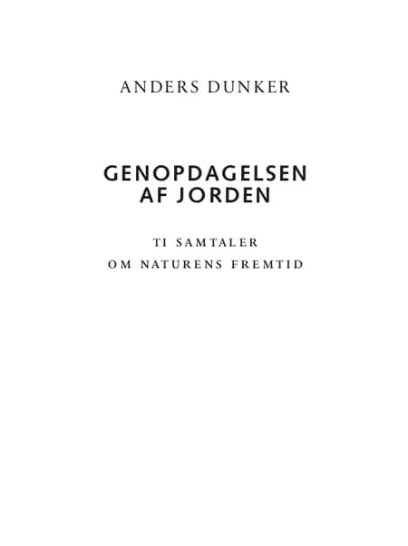 Genopdagelsen af Jorden af Anders Dunker