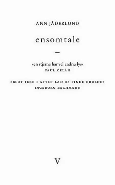 ensomtale af Ann Jäderlund