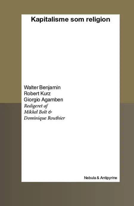 Kapitalisme som religion af Walter Benjamin