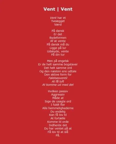 Vent | Vent af Rikke Aarøe Carlsen