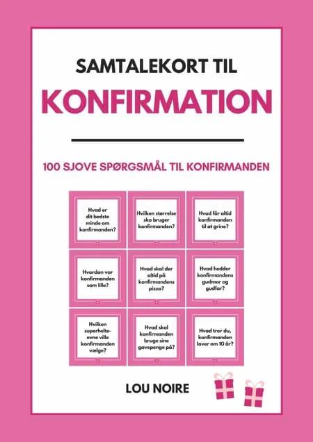 Samtalekort til konfirmation - pink af Lou Noire