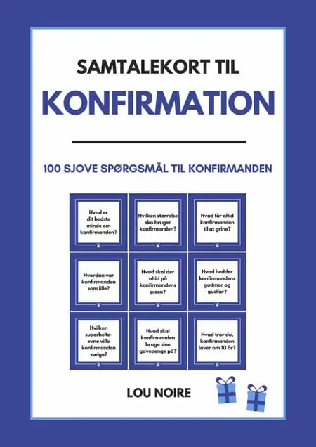 Samtalekort til konfirmation - blå af Lou Noire