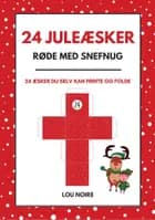 24 juleæsker - røde med snefnug